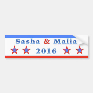 Pegatina Para Coche ¡Sasha y Malia para el presidente 2016!