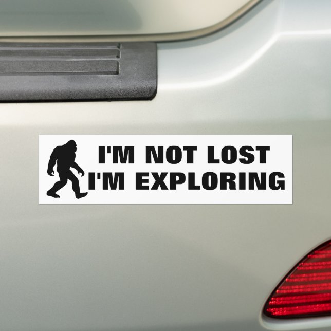 Pegatina Para Coche Sasquatch / bigfoot: NO ESTOY PERDIDO (en coche)