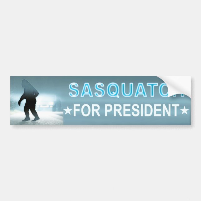 Pegatina Para Coche Sasquatch Para Presidente (Frente)