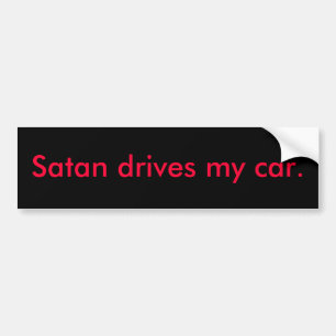 Pegatina Para Coche Satan conduce mi coche