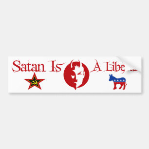 Pegatina Para Coche Satan es un liberal