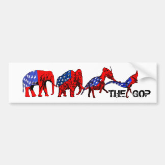 Pegatina Para Coche Sátira Anti-Republicana de la evolución Anti-GOP