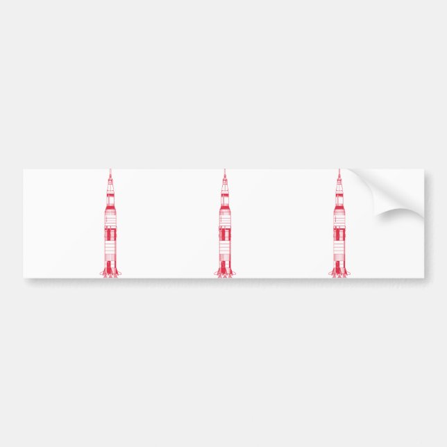 Pegatina Para Coche Saturn Rocket (Frente)