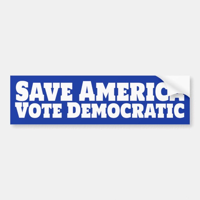 Pegatina Para Coche Save America Vote Democratic (Frente)