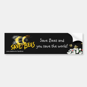 Pegatina Para Coche SAVE BEES and Save the world