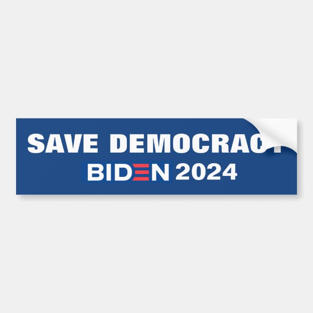 PEGATINA PARA COCHE SAVE DEMOCRACY BIDDEN 2024 (Frente)