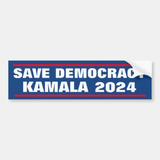 PEGATINA PARA COCHE SAVE DEMOCRACY KAMALA 2024