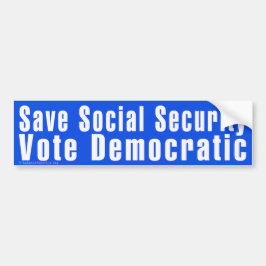 Pegatina Para Coche 'Save Social Security' Bumper Sticker