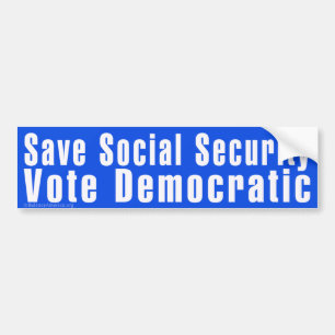 Pegatina Para Coche 'Save Social Security' Bumper Sticker