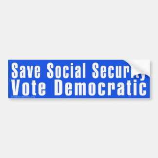Pegatina Para Coche 'Save Social Security' Bumper Sticker