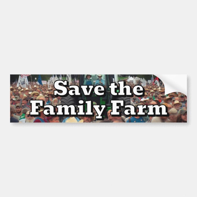Pegatina Para Coche Save the Family Farm (Frente)