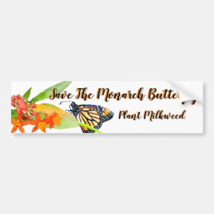 Pegatina Para Coche Save The Monarch Butterfly.