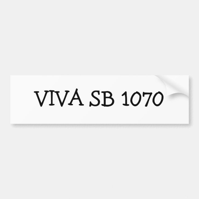 PEGATINA PARA COCHE SB 1070 DE VIVA (Frente)