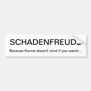 PEGATINA PARA COCHE SCHADENFREUDE