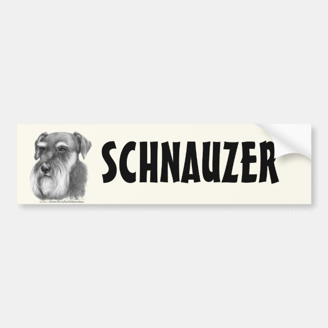Pegatina Para Coche Schnauzer (Frente)