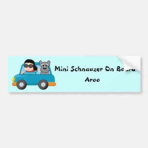 Pegatina Para Coche Schnauzer a bordo