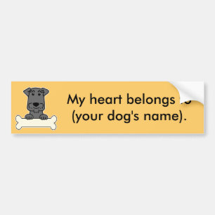 Pegatina Para Coche Schnauzer miniatura personalizado