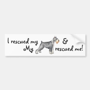 Pegatina Para Coche Schnauzer Standard de rescate