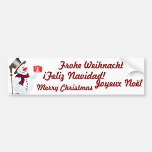 Pegatina Para Coche Schneemann / Snowman para Navidades / X-mas