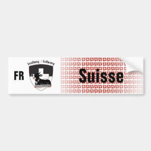 Pegatina Para Coche Schweiz Svizzera Suisse Freiburg Autoaufkleber