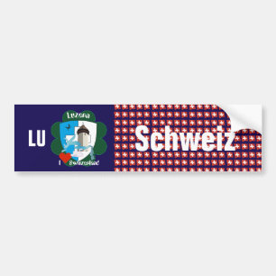 Pegatina Para Coche Schweiz Svizzera Suisse Luzern Autoaufkleber