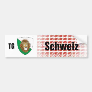 Pegatina Para Coche Schweiz Svizzera Suisse Thurgau Aufkleber