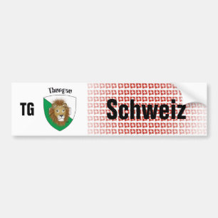 Pegatina Para Coche Schweiz Svizzera Suisse Thurgau Aufkleber