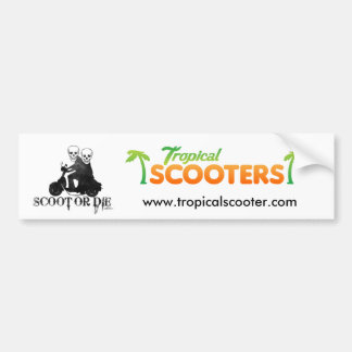Pegatina Para Coche ScootOrDie, logo_02, www.tropicalscooter.com