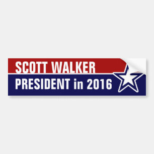 Pegatina Para Coche Scott Walker en 2016