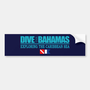 Pegatina Para Coche Se zambullen las Bahamas Bumpersticker