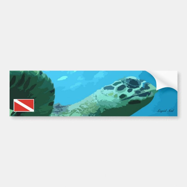Pegatina Para Coche Sea Turtle Bumper Sticker (Frente)