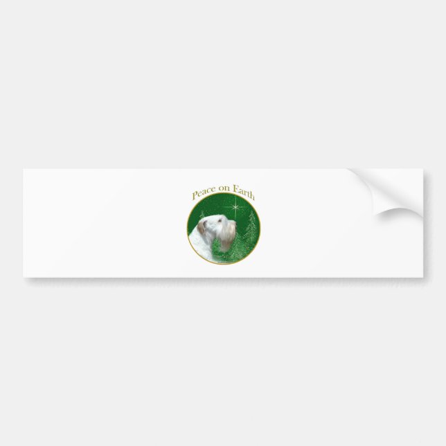 Pegatina Para Coche Sealyham Terrier Peace on Earth (Frente)