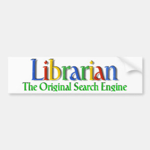 Pegatina Para Coche Search Engine de la original del bibliotecario