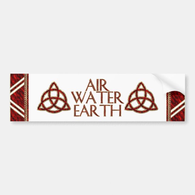 Pegatina Para Coche Seda roja triquetra (Frente)