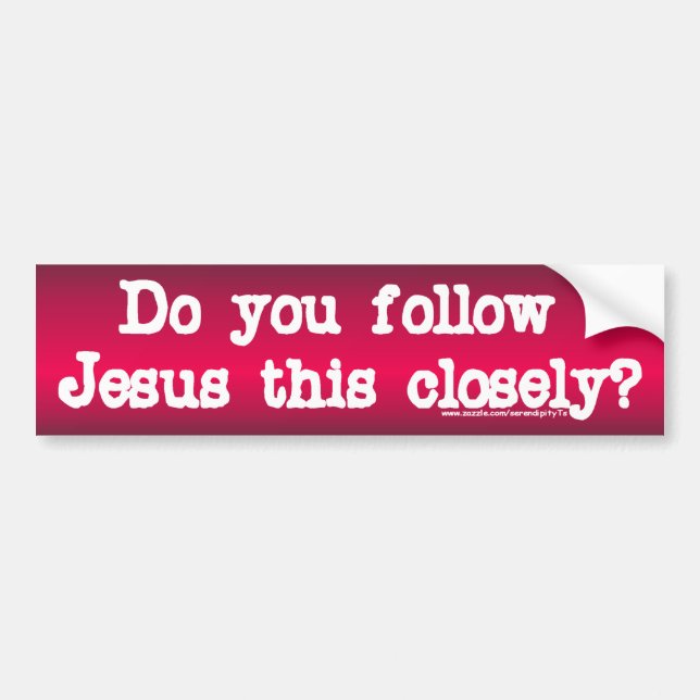 Pegatina Para Coche Seguir a Jesús (Frente)