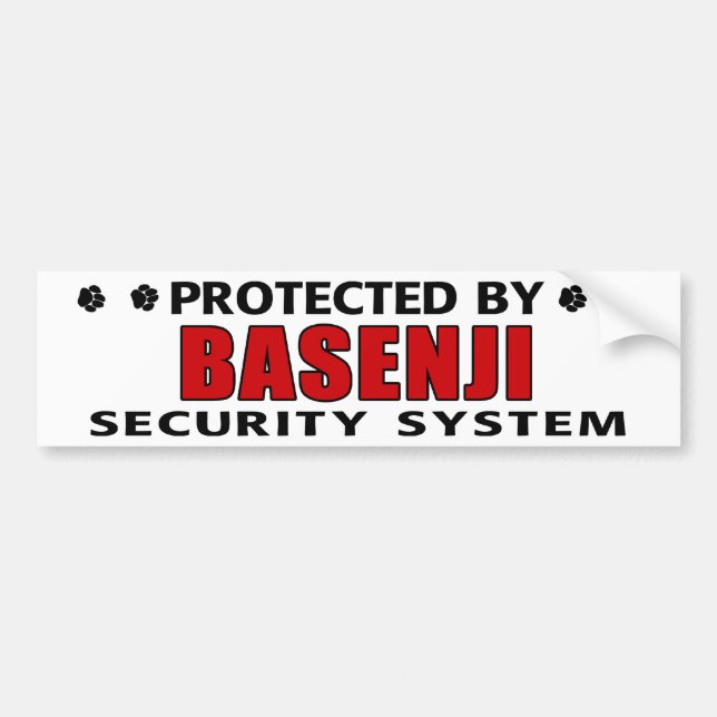 Pegatina Para Coche Seguridad del perro de Basenji (Frente)