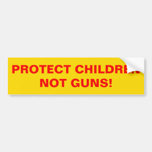 Pegatina Para Coche Seguridad Escolar PROTEGER NIÑOS NO ARMAS
