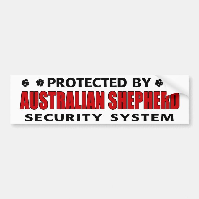 Pegatina Para Coche Seguridad Pastora Australiana (Frente)