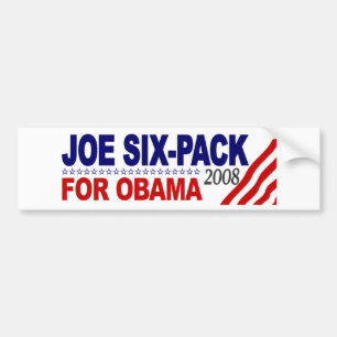 Pegatina Para Coche Seis-Paquete de Joe para Obama 2008