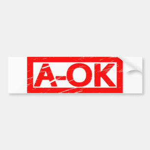 Pegatina Para Coche Sello A-OK