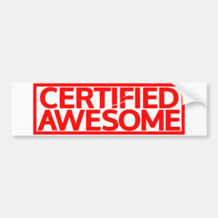 Pegatina Para Coche Sello Awesome certificado