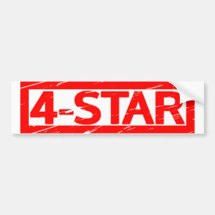 Pegatina Para Coche Sello de 4 estrellas