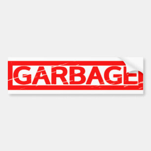 Pegatina Para Coche Sello de basura