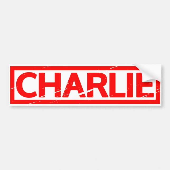 Pegatina Para Coche Sello de Charlie (Frente)