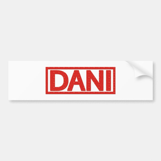 Pegatina Para Coche Sello de Dani (Frente)