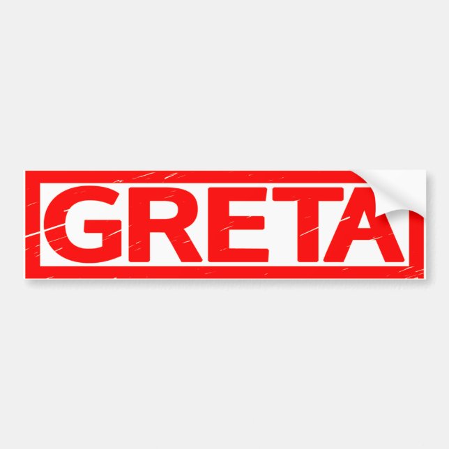 Pegatina Para Coche Sello de Greta (Frente)