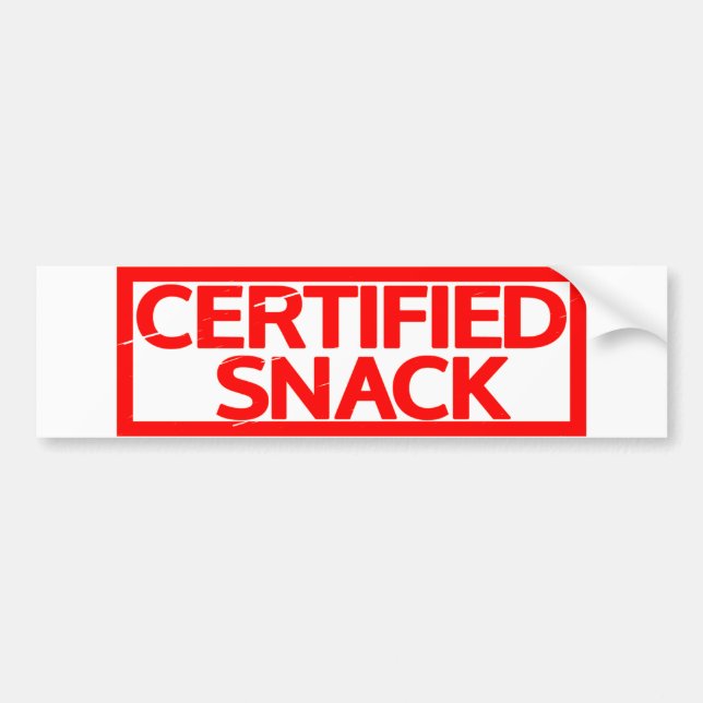 Pegatina Para Coche Sello de refrigerio certificado (Frente)
