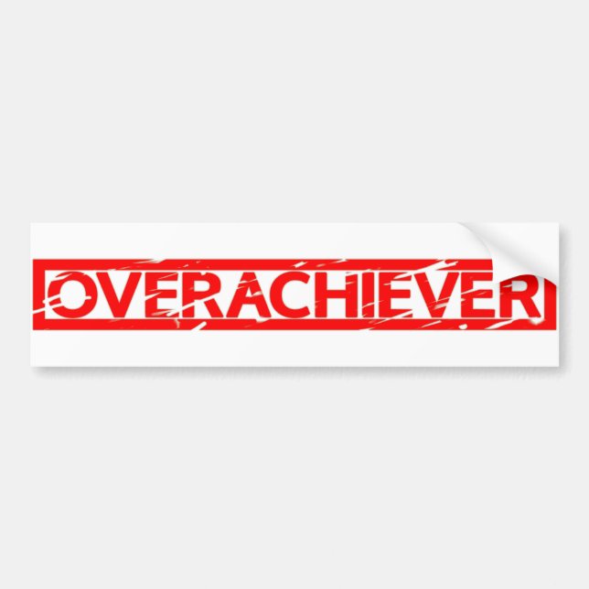 Pegatina Para Coche Sello del Overachiever (Frente)