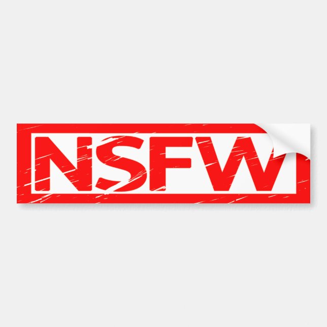 Pegatina Para Coche Sello NSFW (Frente)