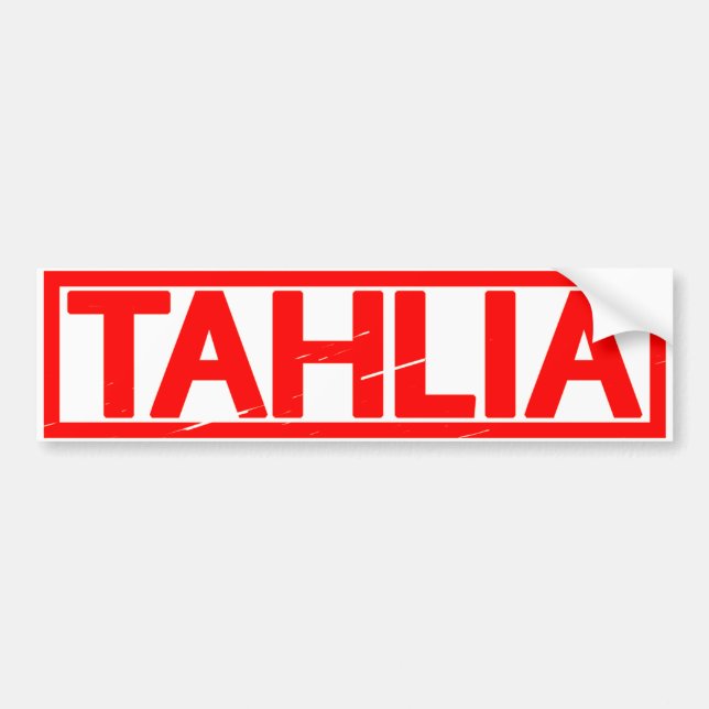 Pegatina Para Coche Sello Tahlia (Frente)